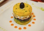 Typical causa dish, Cusco, Peru